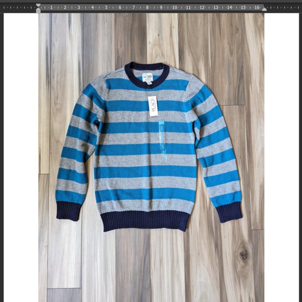 NWT The Children's Place Boys Knit Pullover Sweater Striped Cardigan M (… - Picture 4 of 4